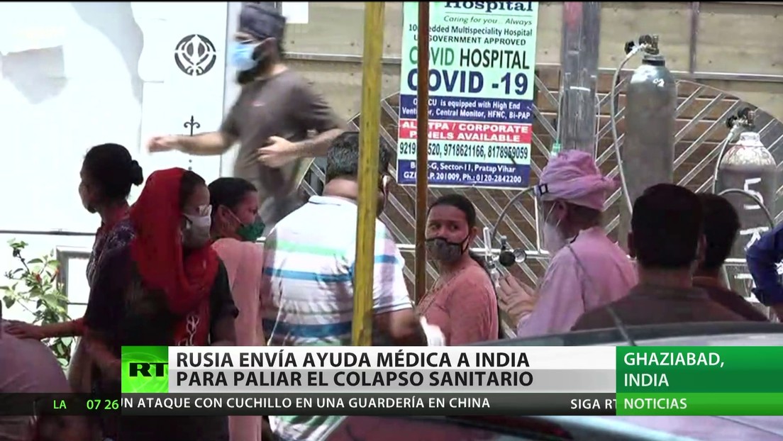Rusia envía ayuda médica a la India para paliar el colapso sanitario