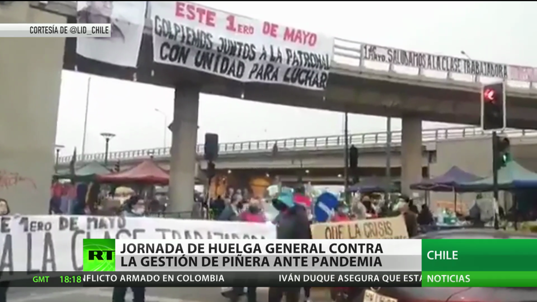 Chile vive una jornada de huelga general contra la gestión de Piñera ante la pandemia de covid-19