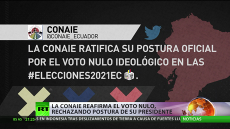 Ecuador: La CONAIE reafirma su postura por el voto nulo, rechazando la perspectiva de su presidente