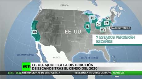 EE.UU. modifica la distribución de escaños tras el censo de 2020
