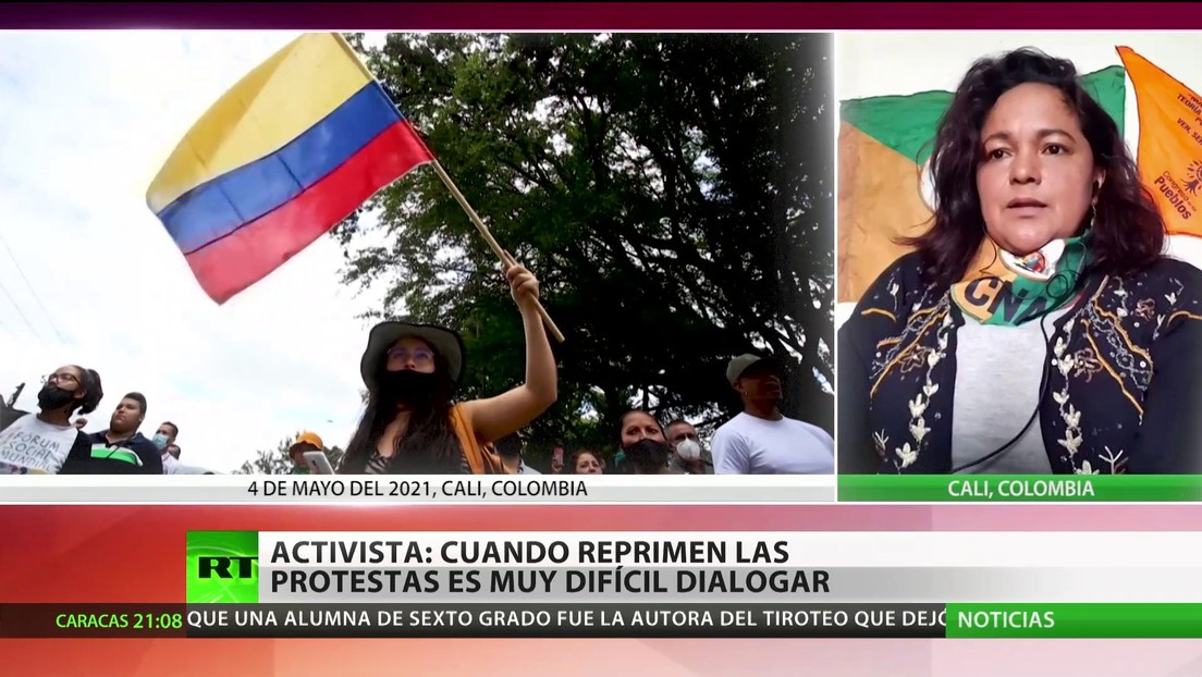 Activistas colombianos dicen estar dispuestos a dialogar con el Gobierno pero a condición de que "se desmilitarice la protesta social"