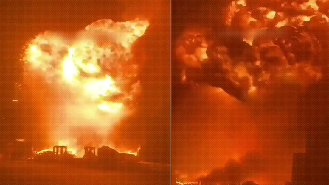 VIDEO: Israel publica imágenes de un enorme incendio en la ciudad de Asdod causado por cohetes de Hamás