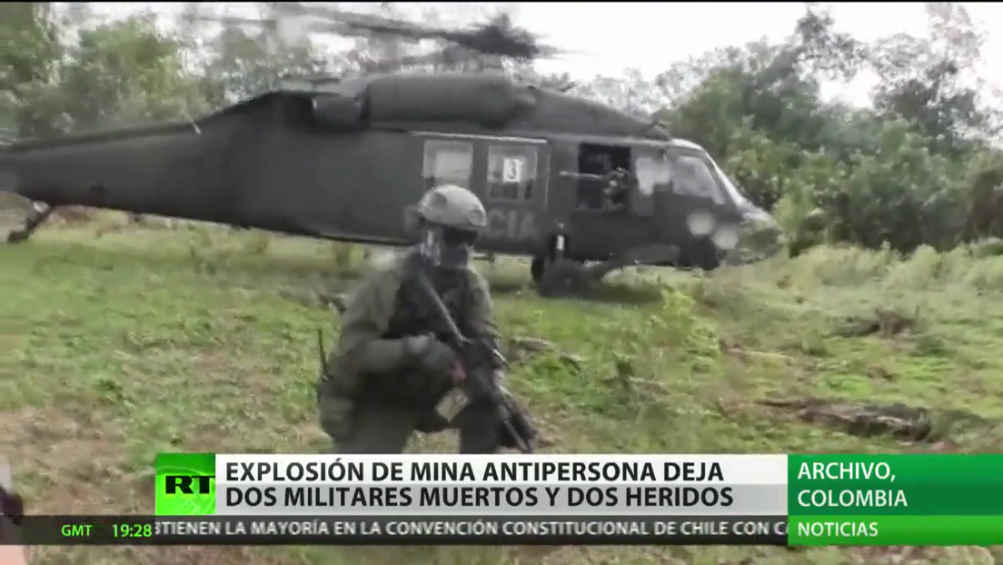 Explosión de mina antipersona en Colombia deja al menos dos militares muertos y dos heridos