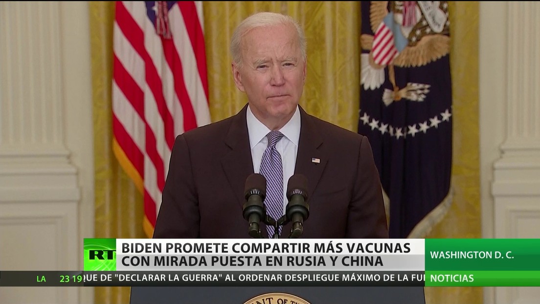 Biden promete compartir más vacunas, con la mirada puesta en Rusia y China