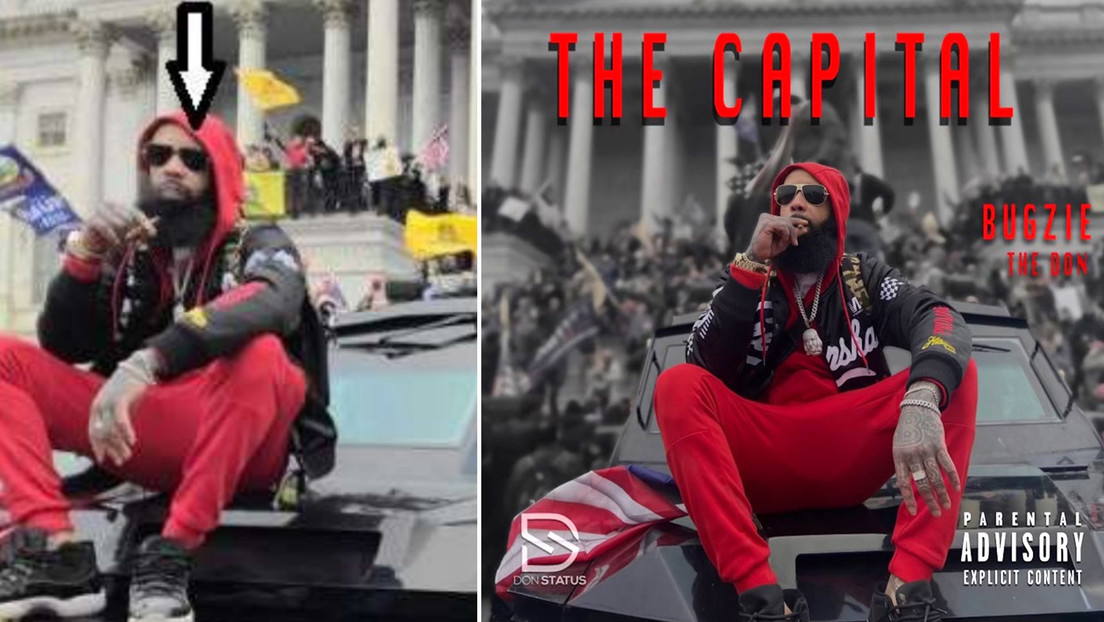Un rapero posó sobre un vehículo policial durante el asalto al Capitolio, usó la foto en su álbum y ahora enfrenta cargos federales