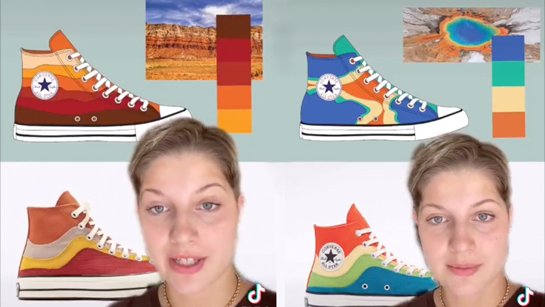 Una joven diseñadora publica un video en TikTok acusando a Converse de haberle copiado sus diseños