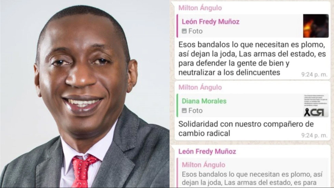 "Esos vándalos lo que necesitan es plomo": La polémica sugerencia que hizo un legislador colombiano a través de un chat del Congreso