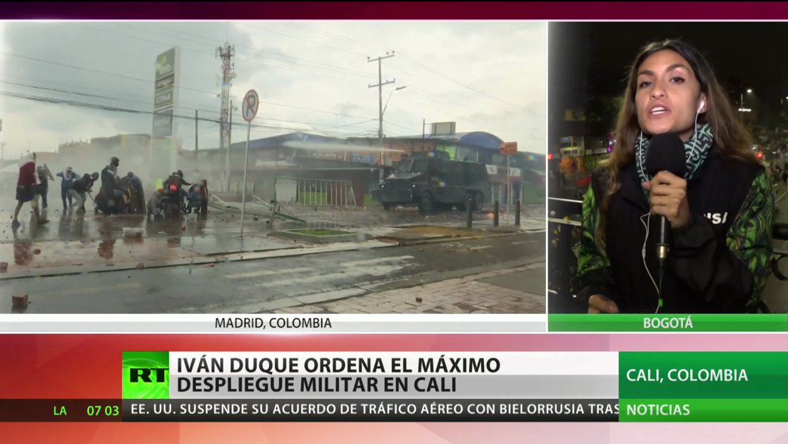 Colombia: Duque ordena el máximo despliegue militar en Cali en medio de protestas antigubernamentales