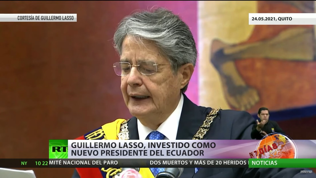 Guillermo Lasso, investido como nuevo presidente de Ecuador