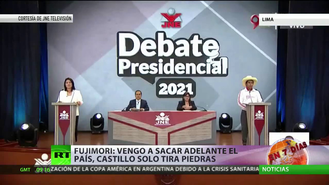 Keiko Fujimori y Pedro Castillo se enfrentan en su último debate antes de la segunda vuelta de las elecciones