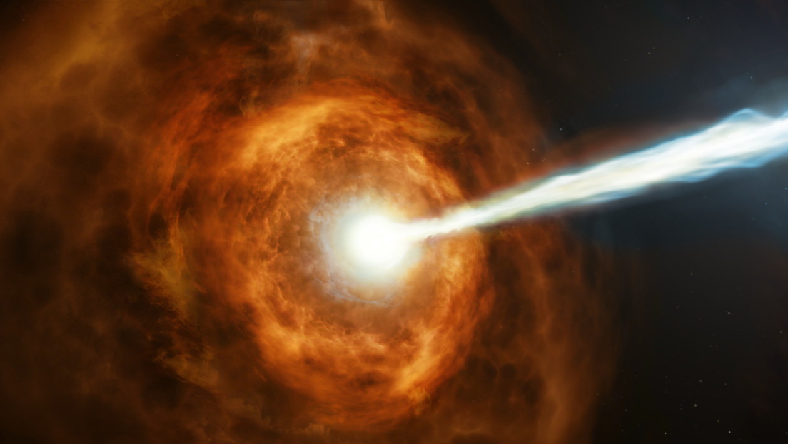 Un enorme estallido de rayos gamma sería evidencia de que se puede extraer energía de los agujeros negros