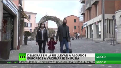 Demoras en la UE llevan a algunos europeos a vacunarse en Rusia