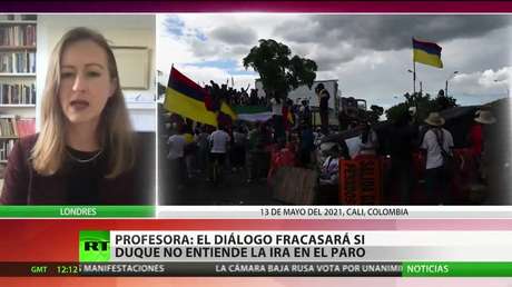 Profesora declara que el diálogo en Colombia fracasará si Duque no entiende la frustración y la rabia contra su Gobierno