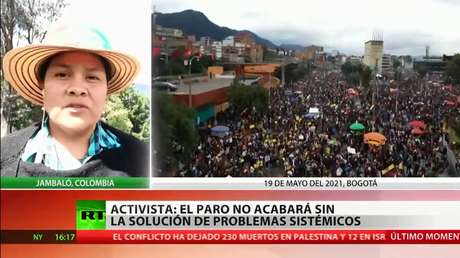 Activista: El paro en Colombia no se levantará hasta que se solucionen los problemas estructurales
