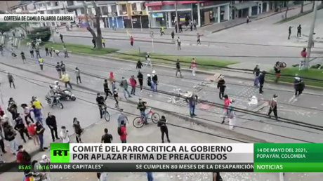 Comité del Paro en Colombia critica al Gobierno por aplazar la firma de preacuerdos