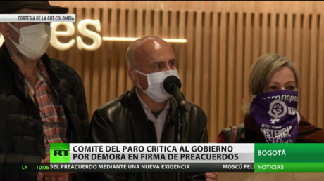 El Comité del Paro de Colombia critica al Gobierno por la demora en firmar los preacuerdos