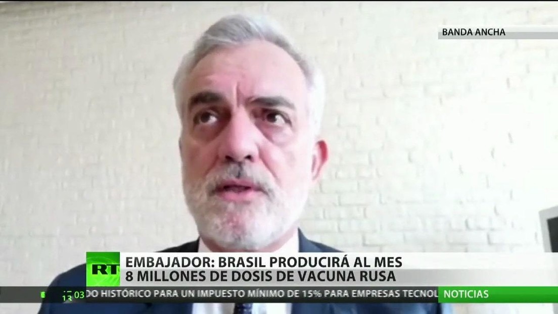 El embajador de Brasil en Rusia anuncia que su país podrá producir hasta 8 millones de dosis de la vacuna Sputnik V al mes