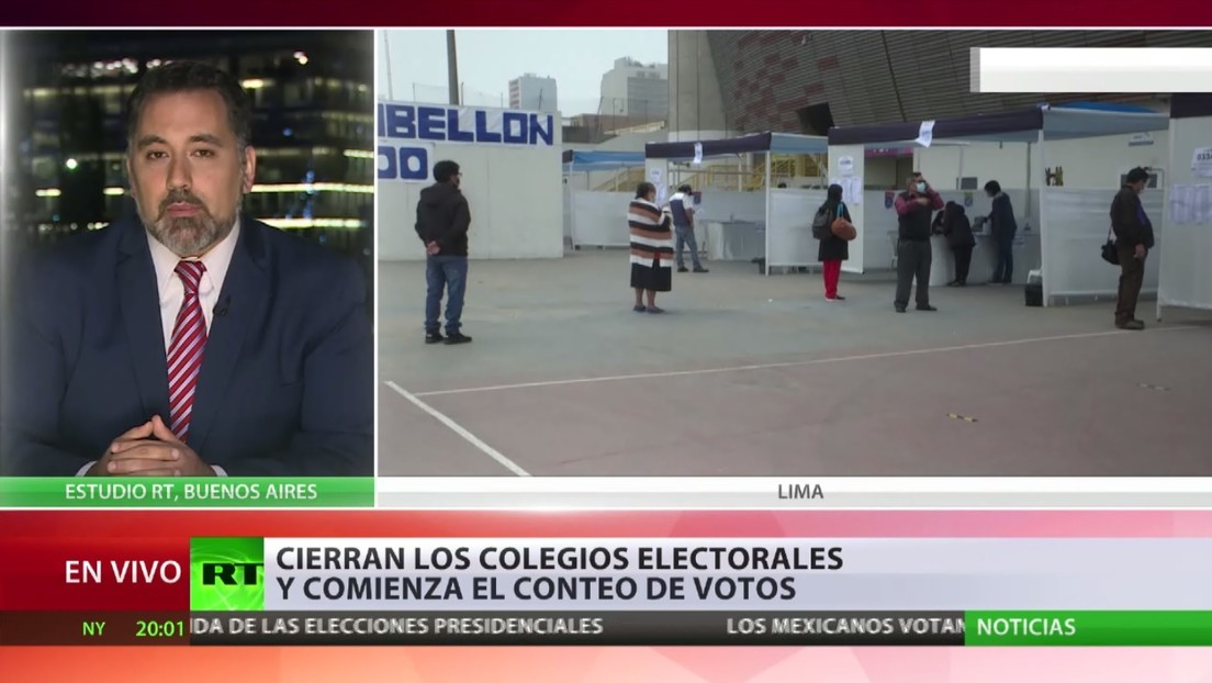 Cierran los colegios electorales en Perú