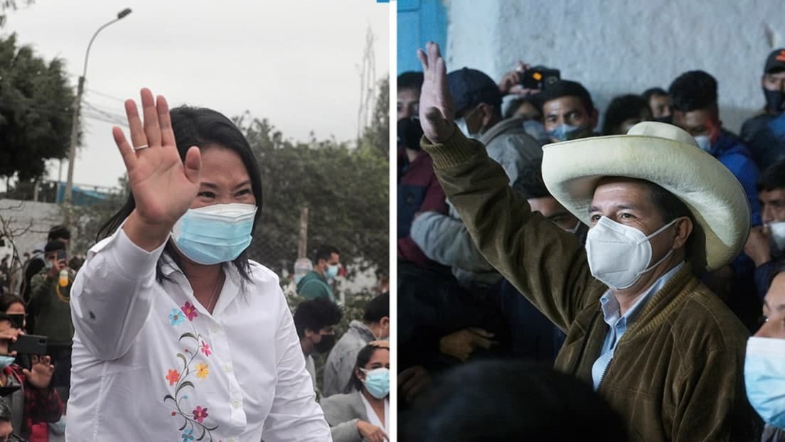 El balotaje de Perú: mínima ventaja de Fujimori frente a Castillo en un recuento de infarto