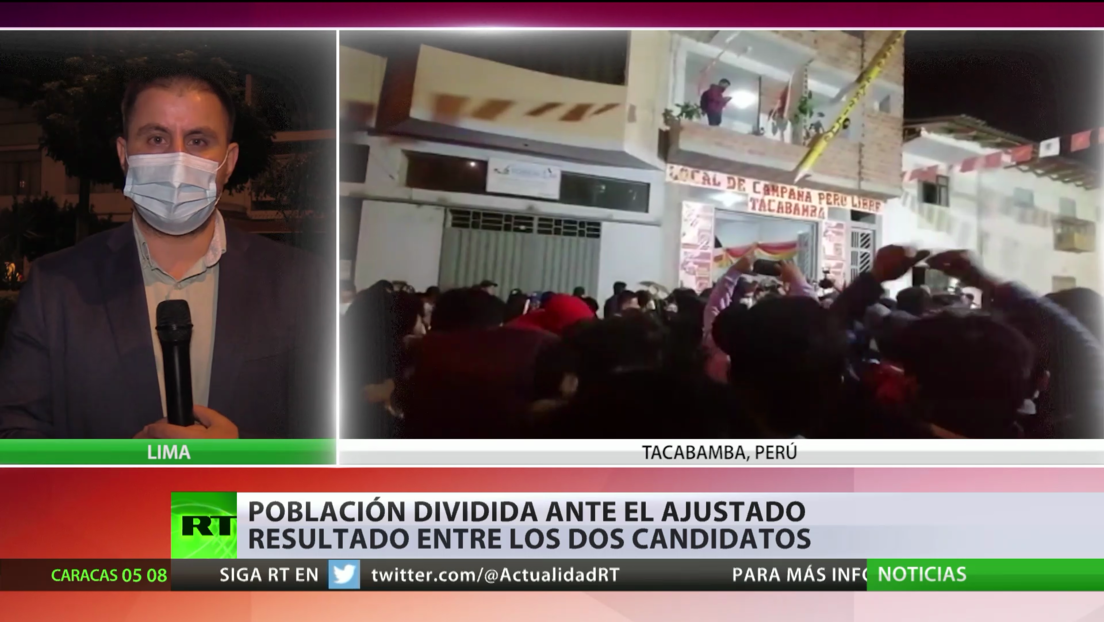 Perú: Población dividida ante el ajustado resultado electoral entre los dos candidatos