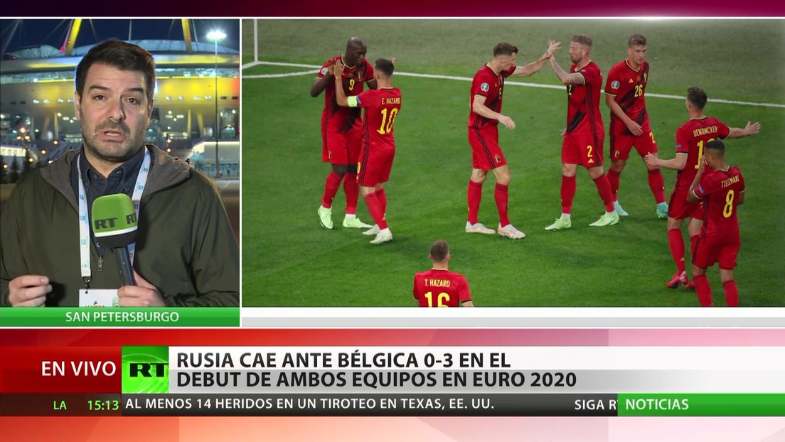 Rusia cae ante Bélgica por 0-3 en el debut de ambos equipos en Euro 2020