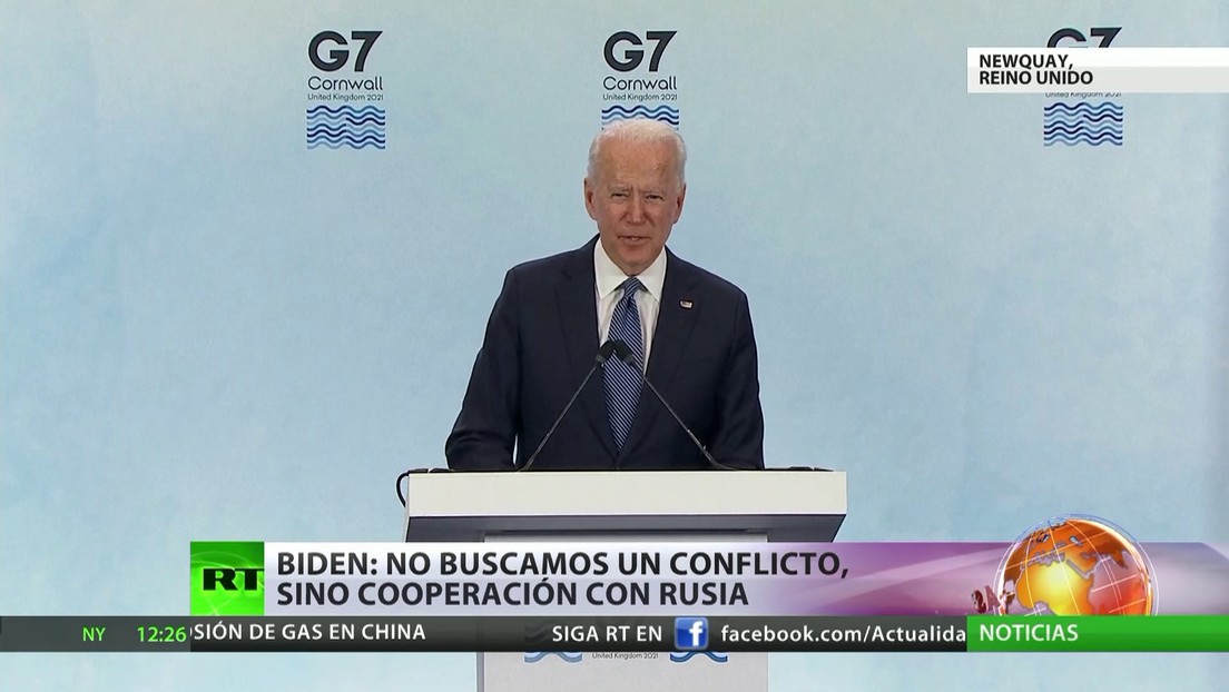 Biden: No buscamos un conflicto, sino cooperación con Rusia
