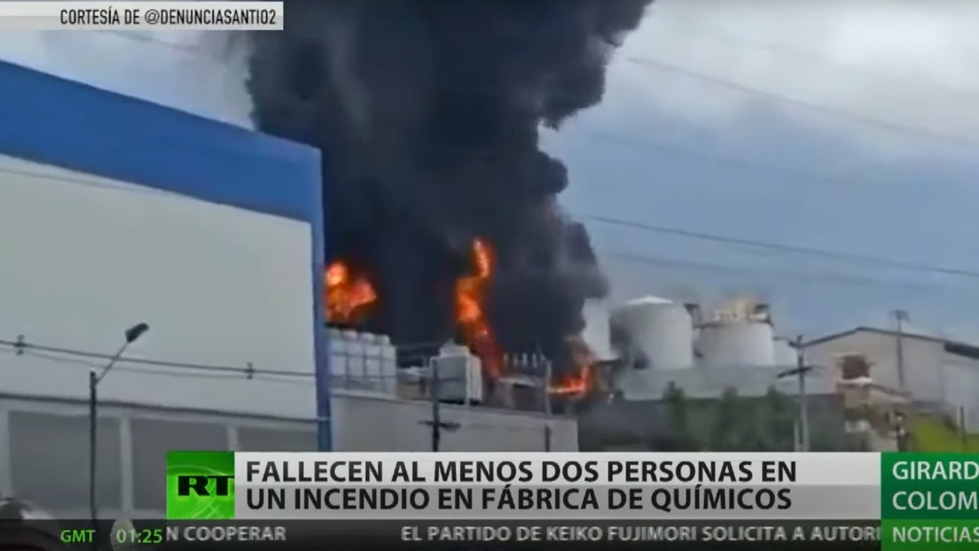 Al menos dos muertos tras un incendio en un fábrica de productos químicos en Colombia