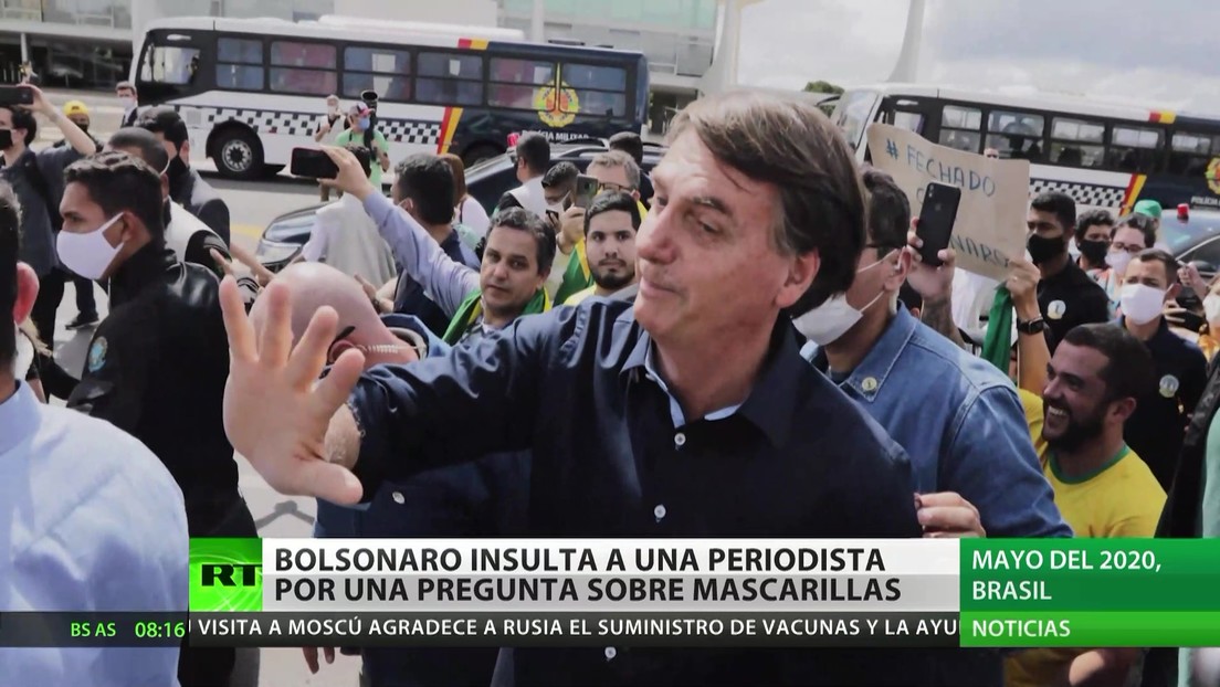 Bolsonaro insulta a una periodista por una pregunta sobre mascarillas