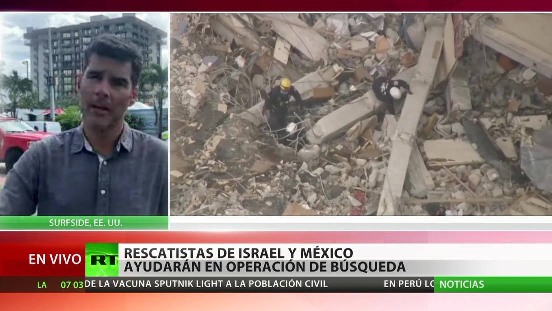 Derrumbe de un edificio en Florida: Rescatistas de Israel y México ayudarán en la operación de búsqueda