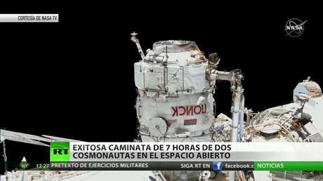 Dos cosmonautas rusos completan con éxito una caminata de 7 horas en el espacio