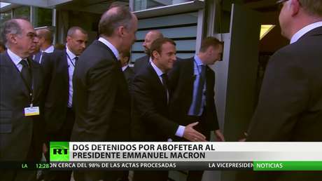 Dos detenidos por abofetear al presidente francés Emmanuel Macron