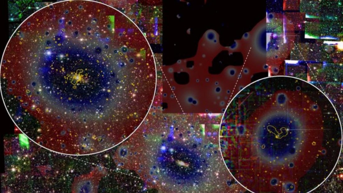 Descubren enormes grupos de galaxias moviéndose uno hacia otro rumbo a una épica colisión