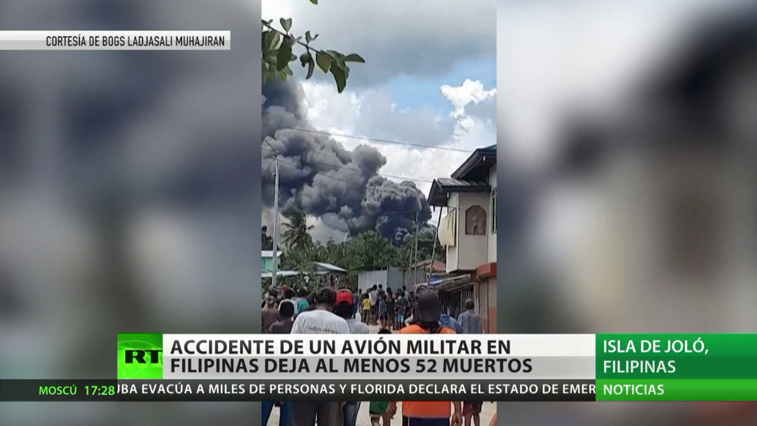 Accidente de un avión militar en Filipinas deja al menos 52 muertos y decenas de heridos
