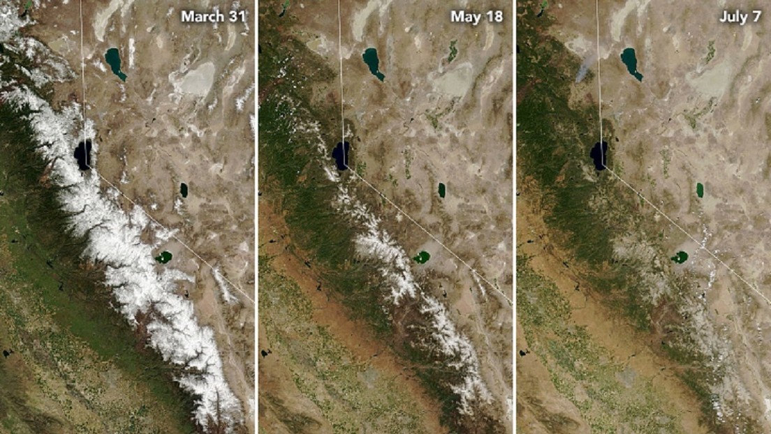 Fotos de la NASA muestran los devastadores efectos de la sequía en California