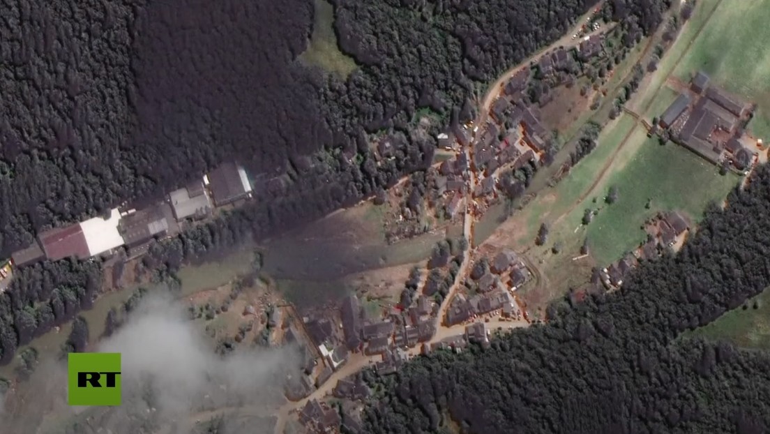 Imágenes satelitales del antes y después de las inundaciones que se cobraron más de 160 vidas en Alemania (VIDEO)