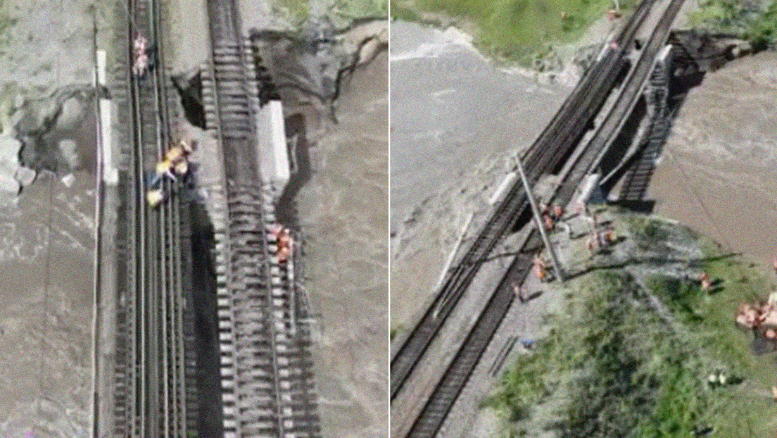 El legendario tren Transiberiano se paraliza al desplomarse un puente por las fuertes lluvias en el Lejano Oriente ruso