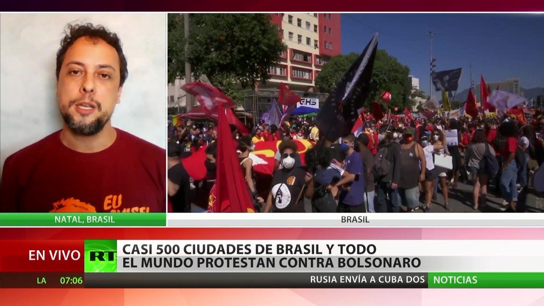 Casi 500 ciudades de Brasil y de todo el mundo protestan contra Jair Bolsonaro
