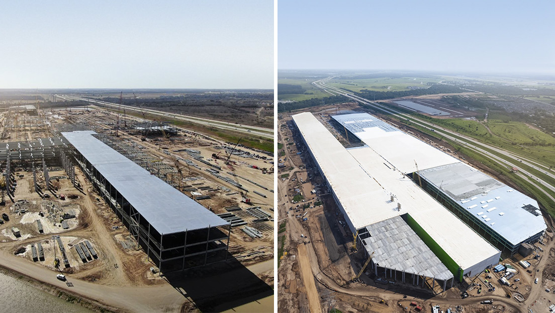 FOTO: El antes y el después en la construcción de la Gigafactory de Tesla en Texas
