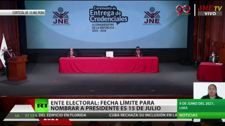 Ente electoral de Perú anuncia la fecha límite para nombrar al presidente