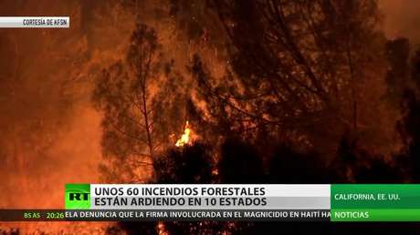 Unos 60 incendios forestales afectan 10 estados en EE.UU.