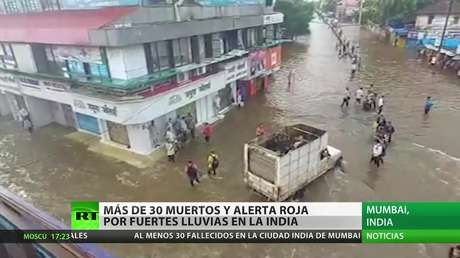 India: Más de 30 muertos y alerta roja por intensas lluvias