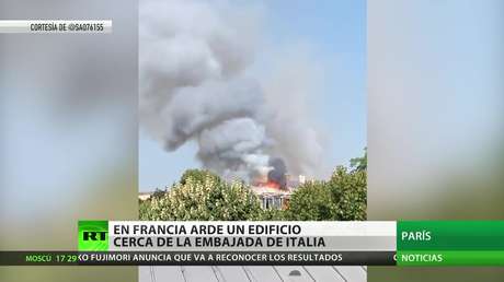 Arde en París un edificio próximo a la embajada de Italia y a la residencia del primer ministro de Francia