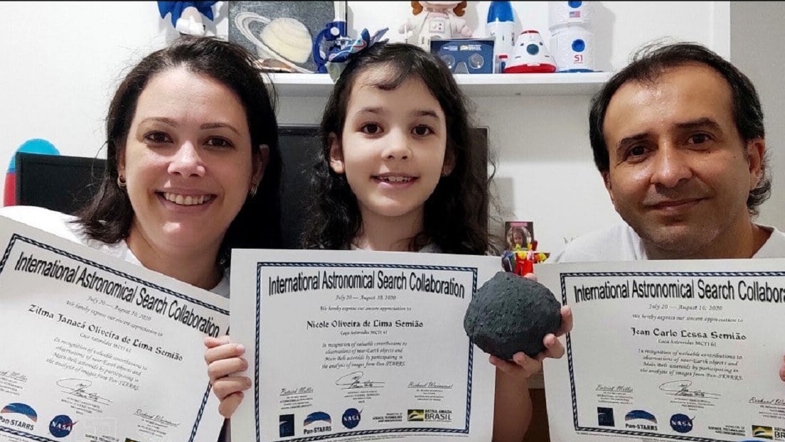 Una niña brasileña de ocho años observa siete asteroides y se convierte en la miembro más joven de la comunidad astronómica del país