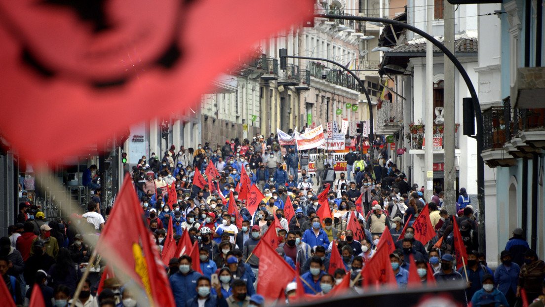 El Gobierno ecuatoriano de Guillermo Lasso enfrenta la primera movilización sindical nacional
