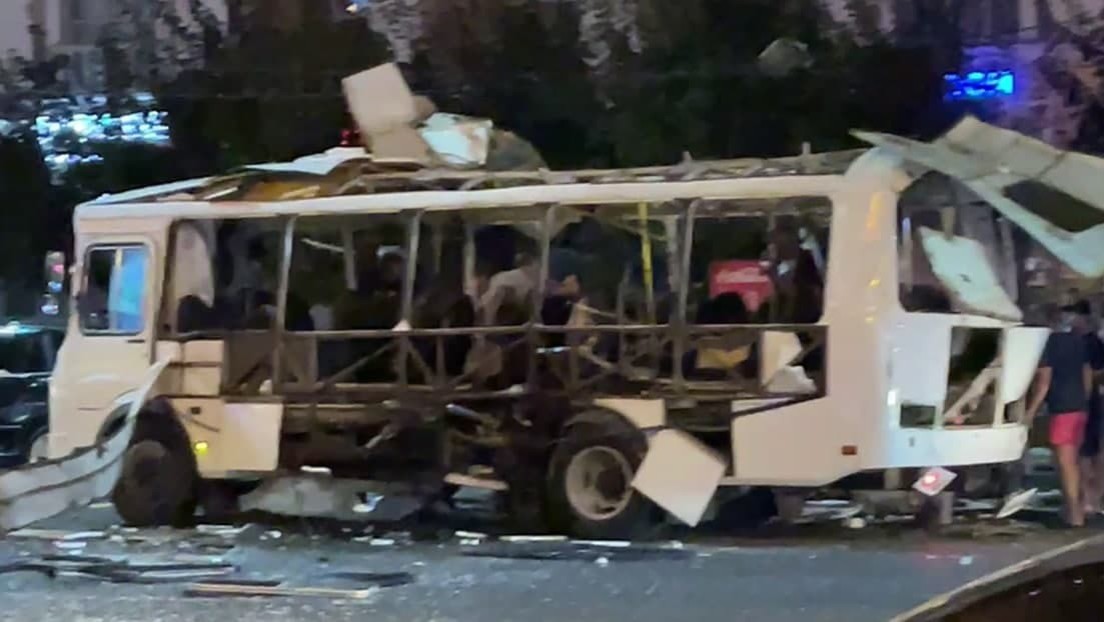 VIDEO: Momento de la explosión de un autobús en el centro de la ciudad rusa de Vorónezh