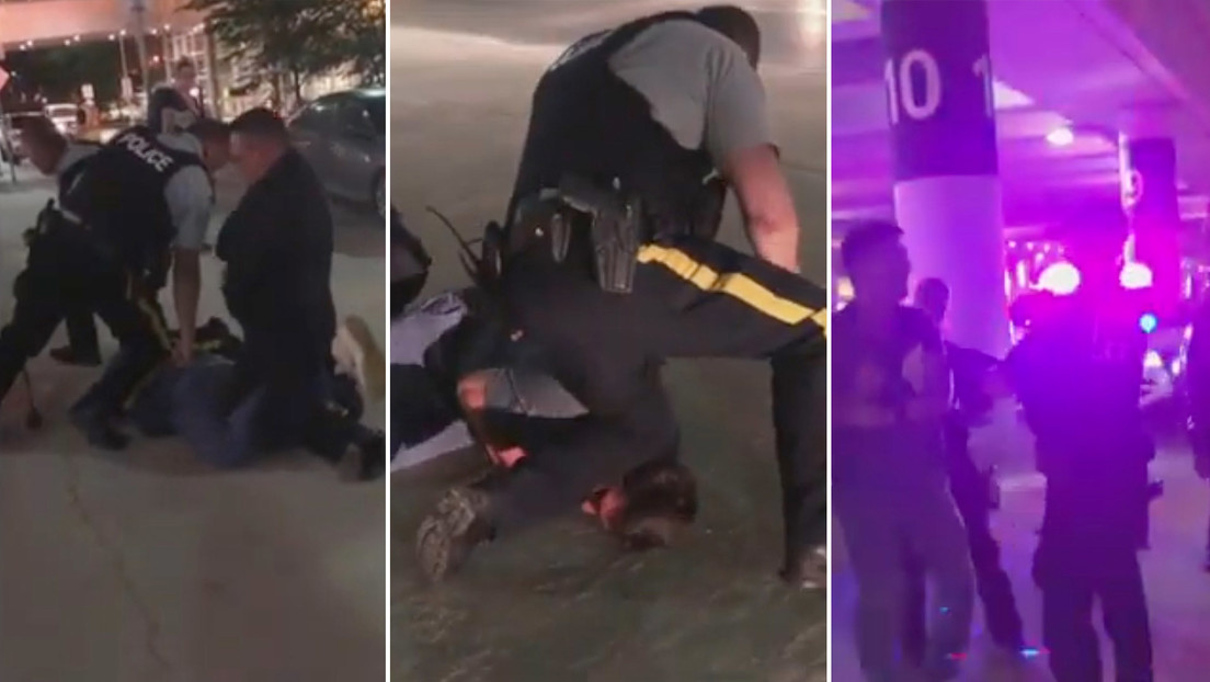 "No puedo respirar": investigan a un policía canadiense acusado de usar fuerza excesiva y presionar con su rodilla el cuello de un arrestado (VIDEO)