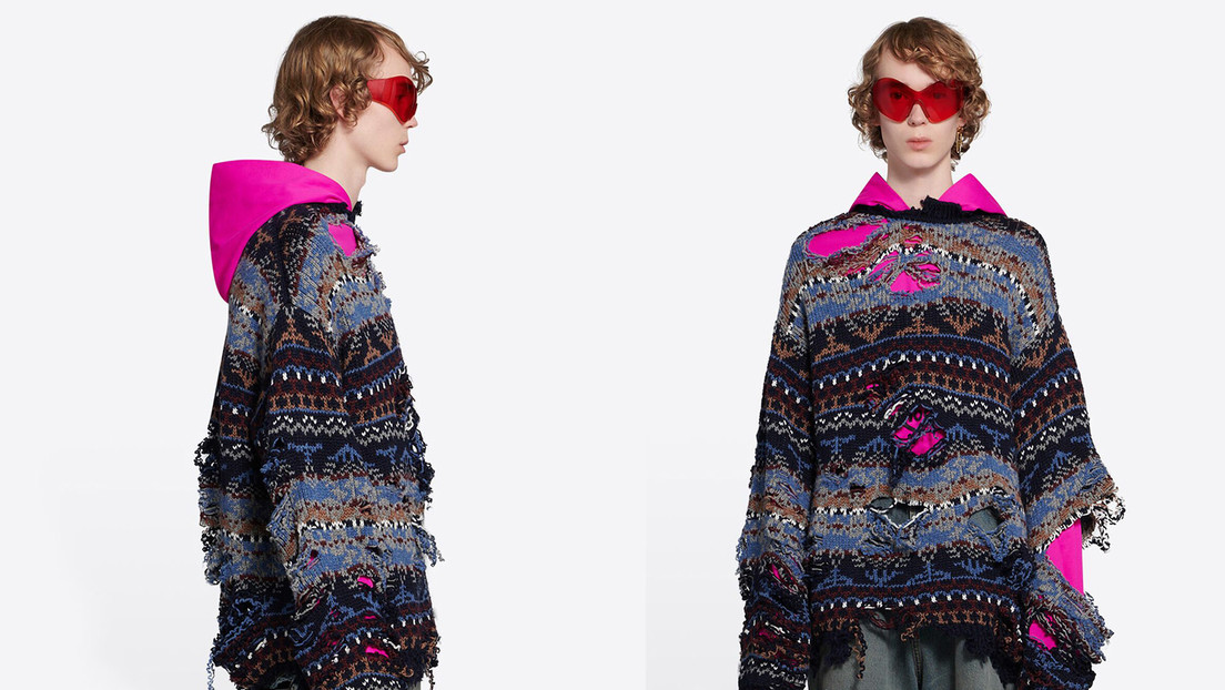 La marca de lujo Balenciaga pone a la venta un 'viejo' suéter agujereado por más de 1.000 dólares y la Red estalla en bromas