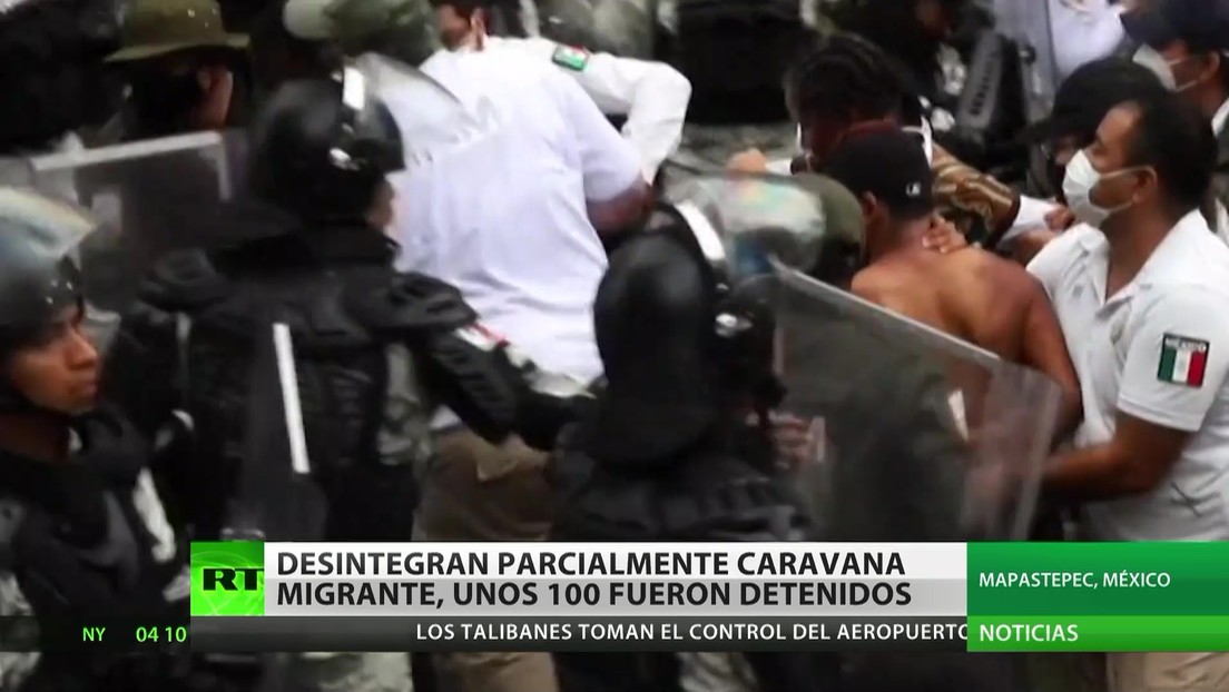 México: Fuerzas de seguridad desintegran parcialmente una caravana migrante