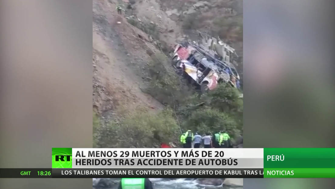 Al menos 29 muertos y más de 20 heridos en un accidente de autobús en Perú