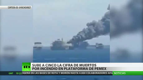 Asciende a cinco la cifra de muertos por incendio en plataforma de PEMEX